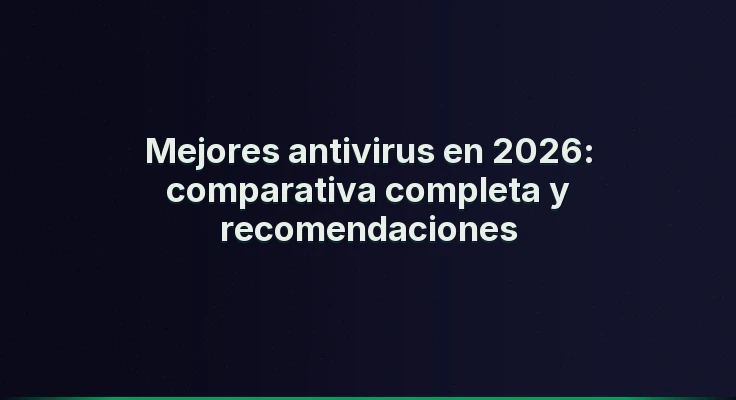 Mejores antivirus en 2026: comparativa completa y recomendaciones