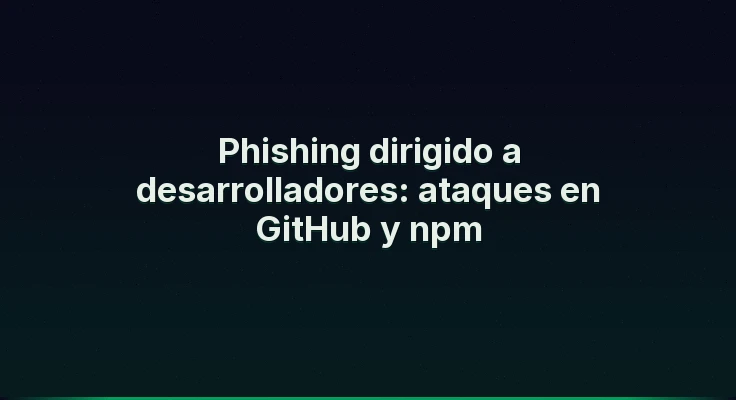 Phishing dirigido a desarrolladores: ataques en GitHub y npm