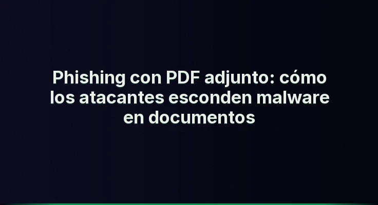 Phishing con PDF adjunto: cómo los atacantes esconden malware en documentos