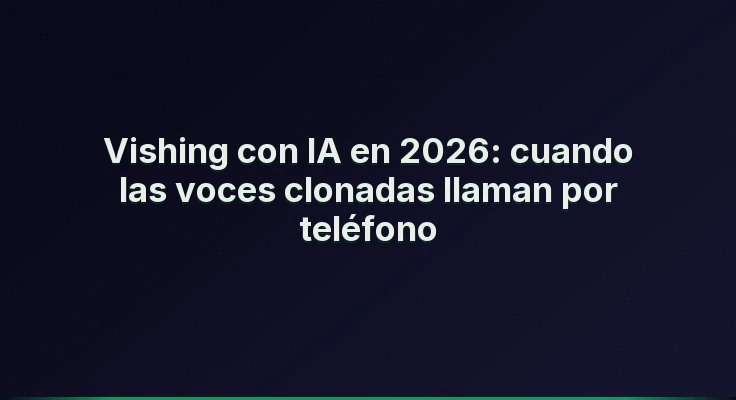 Vishing con IA en 2026: cuando las voces clonadas llaman por teléfono