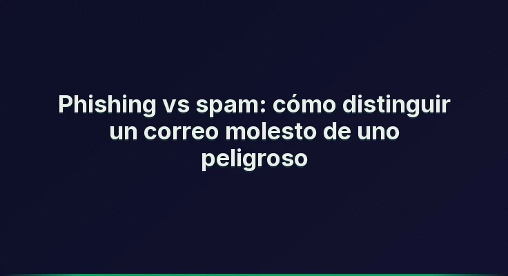 Phishing vs spam: cómo distinguir un correo molesto de uno peligroso