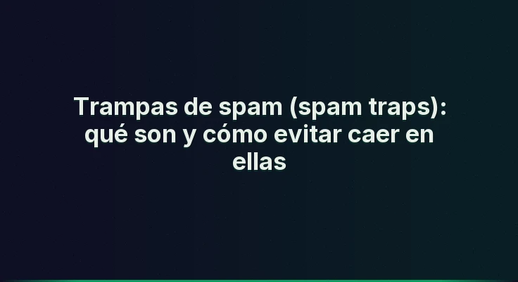 Trampas de spam (spam traps): qué son y cómo evitar caer en ellas